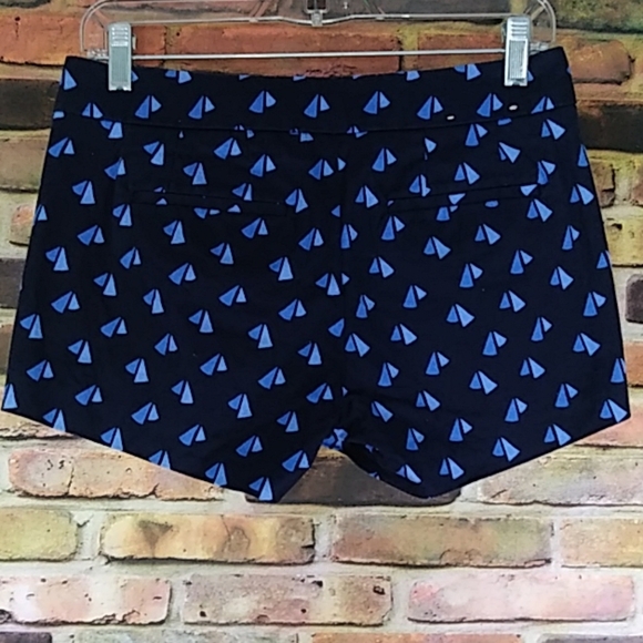 J. Crew Boat Print Stretch Shorts Sz 0 - Picture 2 of 6